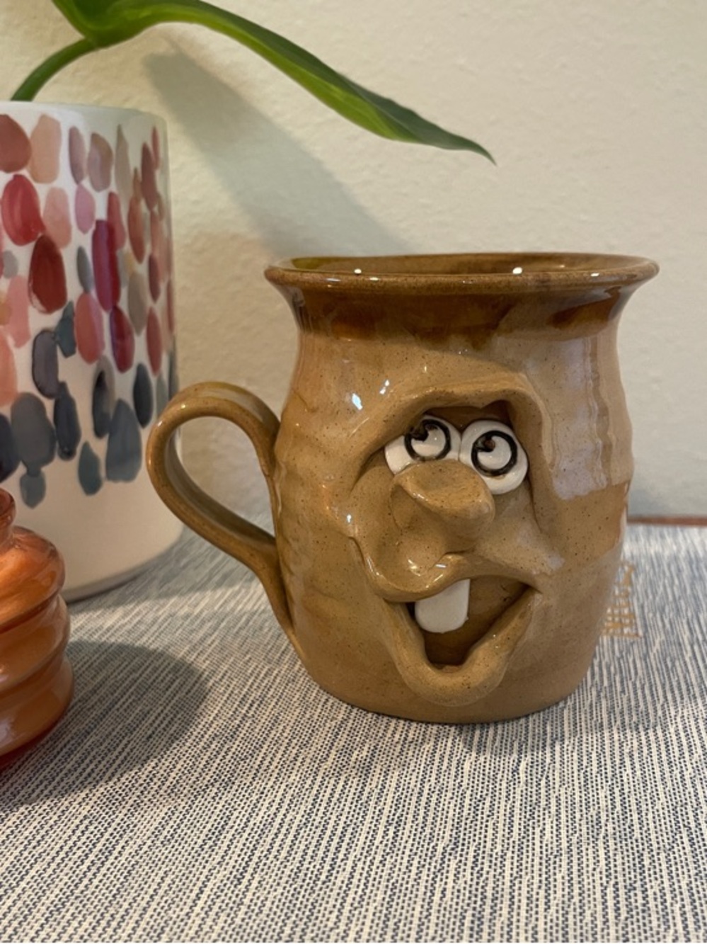 Handmade Whimsical Ugly Face Mug
